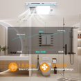 thumbnail image 3 of Extractor de baño con luz, calentador, 1800 W, 220 CFM, 13,8 pulgadas, 3 of 8
