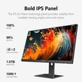 thumbnail image 3 of INNOCN - Monitor 4K UHD 3840 x 2160 LCD IPS de 27 pulgadas, HDR400, USB C 65W, DP, HDMI, monitor de PC para Mac Laptop, 1.07B+ colores, altavoces integrados, soporte giratorio y altura ajustable, 3 of 5
