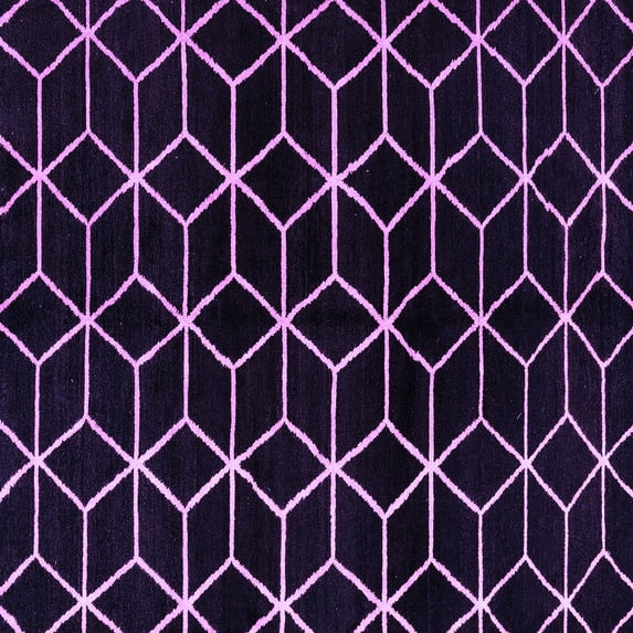 Ahgly Company Indoor Square Abstract Purple Modern Area Rugs, 4' Square