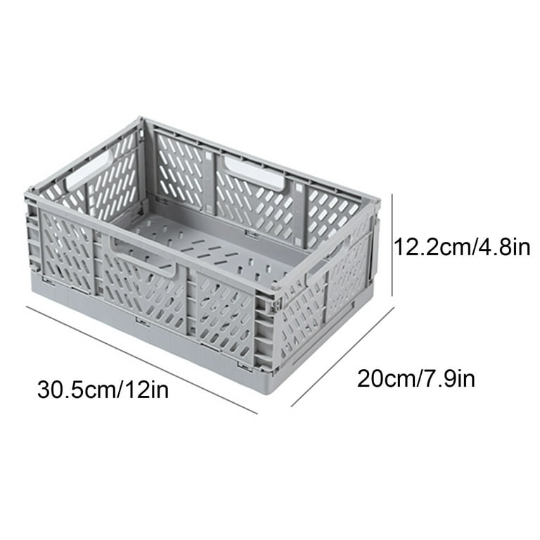 4-Pack Mini Plastic Baskets For Organizing and Storage, Collapsible Space  Saving Crates, Office Desk Drawer Organizer, Small Size Storage Bins For
