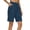 Blue#soft cotton shorts women, variant on Women Bermuda Cotton Linen Shorts High Waisted Straight Leg Solid Shorts Knee Length Summer Beach Casual Shorts with Pockets Bronze,S