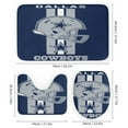 thumbnail image 3 of Football Cowboys Shower Curtain Bathroom Sets Toilet Lid Rug, Bath Mat And Contour Mat, Shower Curtain 4Pcs, 3 of 6