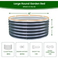 Tall, 42" Round Galvanized Raised Garden Bed Kit,Metal Raised Planter