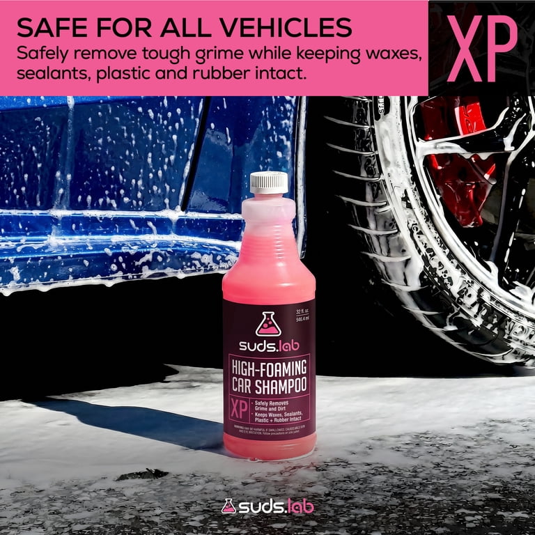 SudsLab High Foaming Car Wash Shampoo 32 oz, Effectively Removes