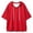Red, variant on Xijirk Women's Cropped Short Sleeve Pullover Hoodie Drawstring Hood Drop Shoulder Oversized Boxy Fit Sweatshirt for Summer Spring Daily Casual Layering Outfits,Red,L