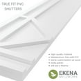 thumbnail image 7 of Ekena Millwork 12"W x 58"H True Fit PVC Bungalow Fixed Mount Shutters, Hailstorm Gray (Per Pair - Hardware Not Included), 7 of 7