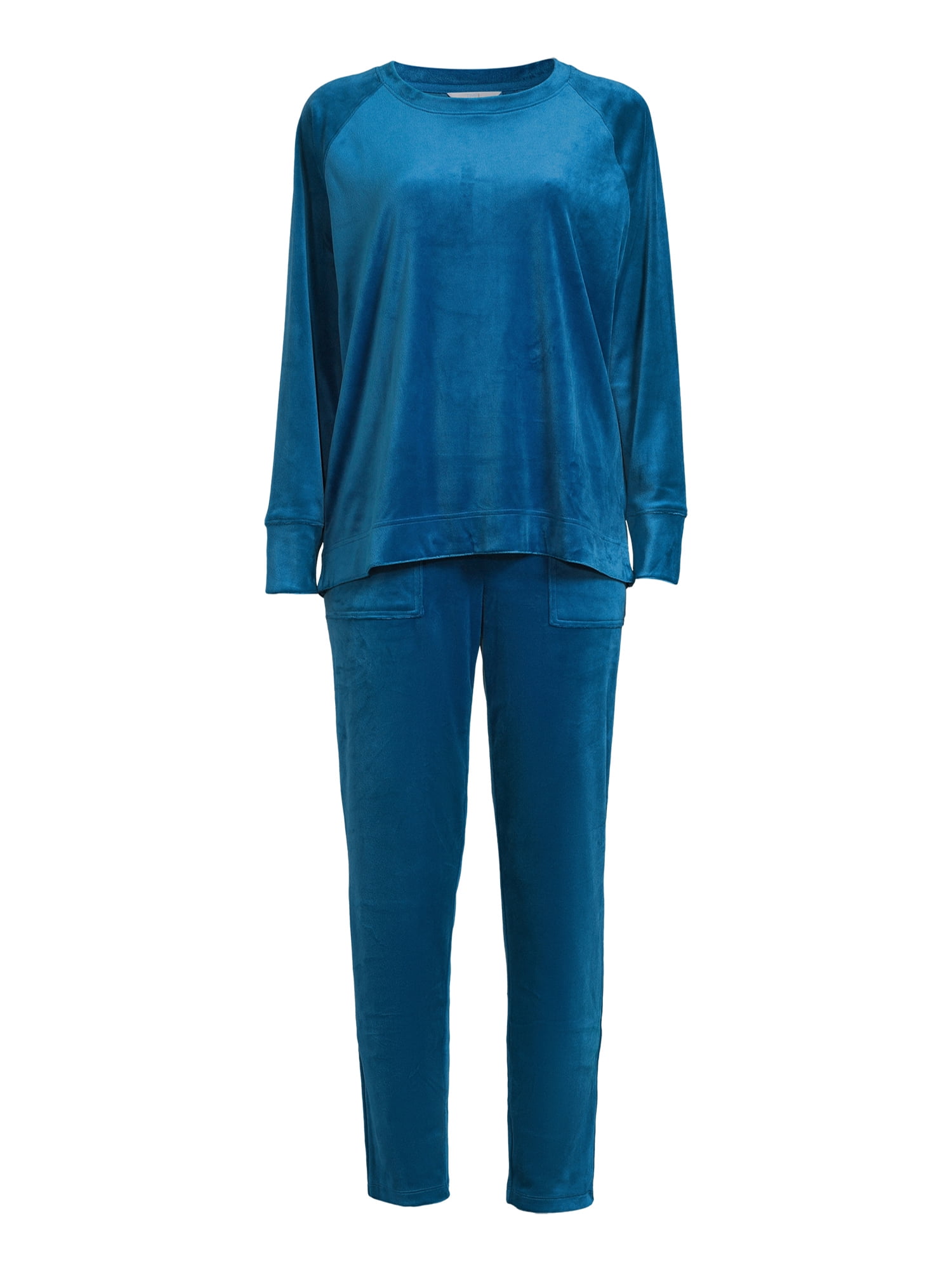 Time and Tru Women's Velour Top and Pants Set, 2-Piece, Sizes S-XXXL