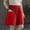 Red, variant on Women's Shorts Plus Size with Pockets Summer Loose Casual Straight Leg Cargo Shorts