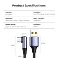 thumbnail image 5 of Laptop Data Line Quick Charge 4.0 90 Degree USB C to USB Type C Cable Right Angle Fast Charging PD 100W 2M, 5 of 8