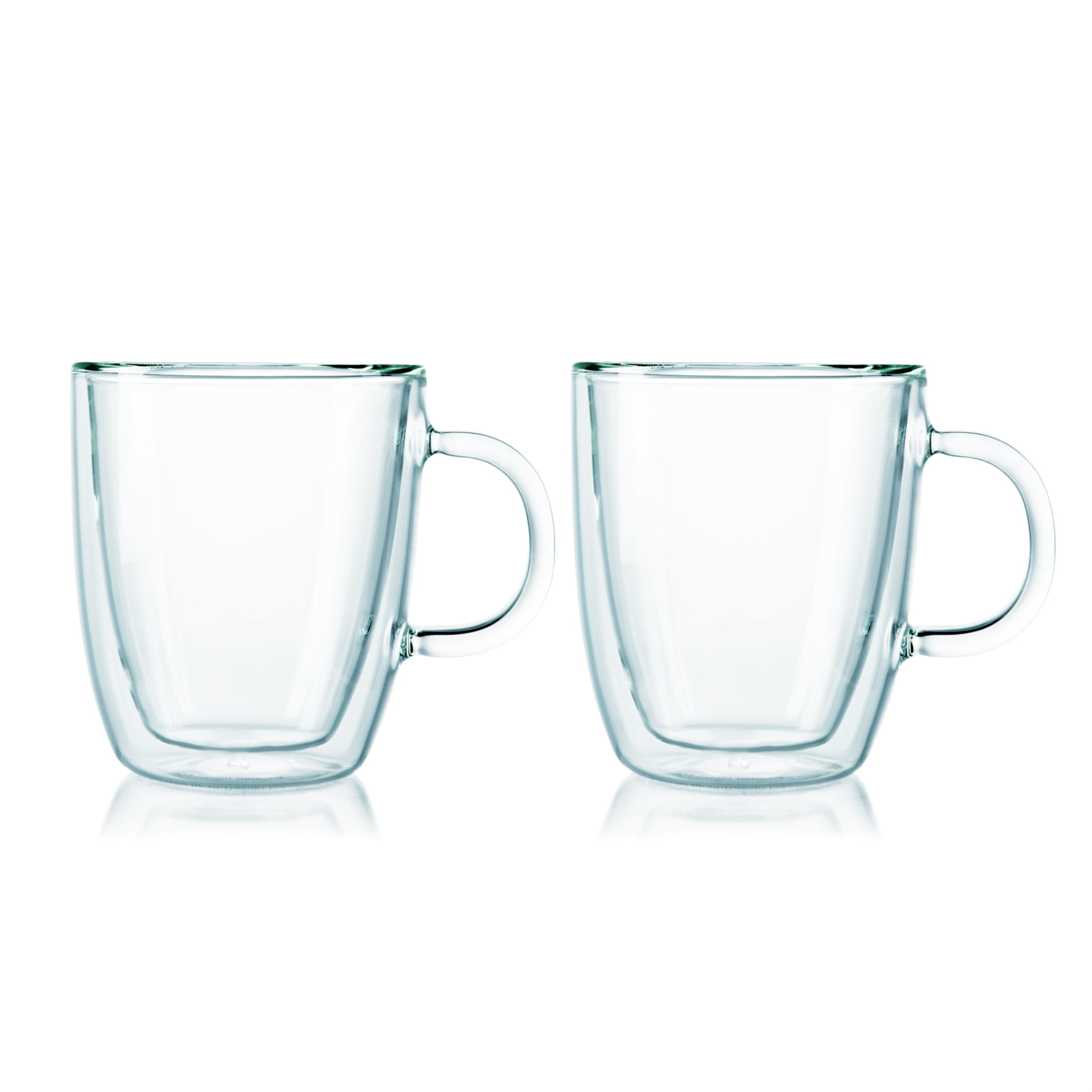 Bodum Bistro Double Wall Mug, 6-Pack, 10 oz, Glass