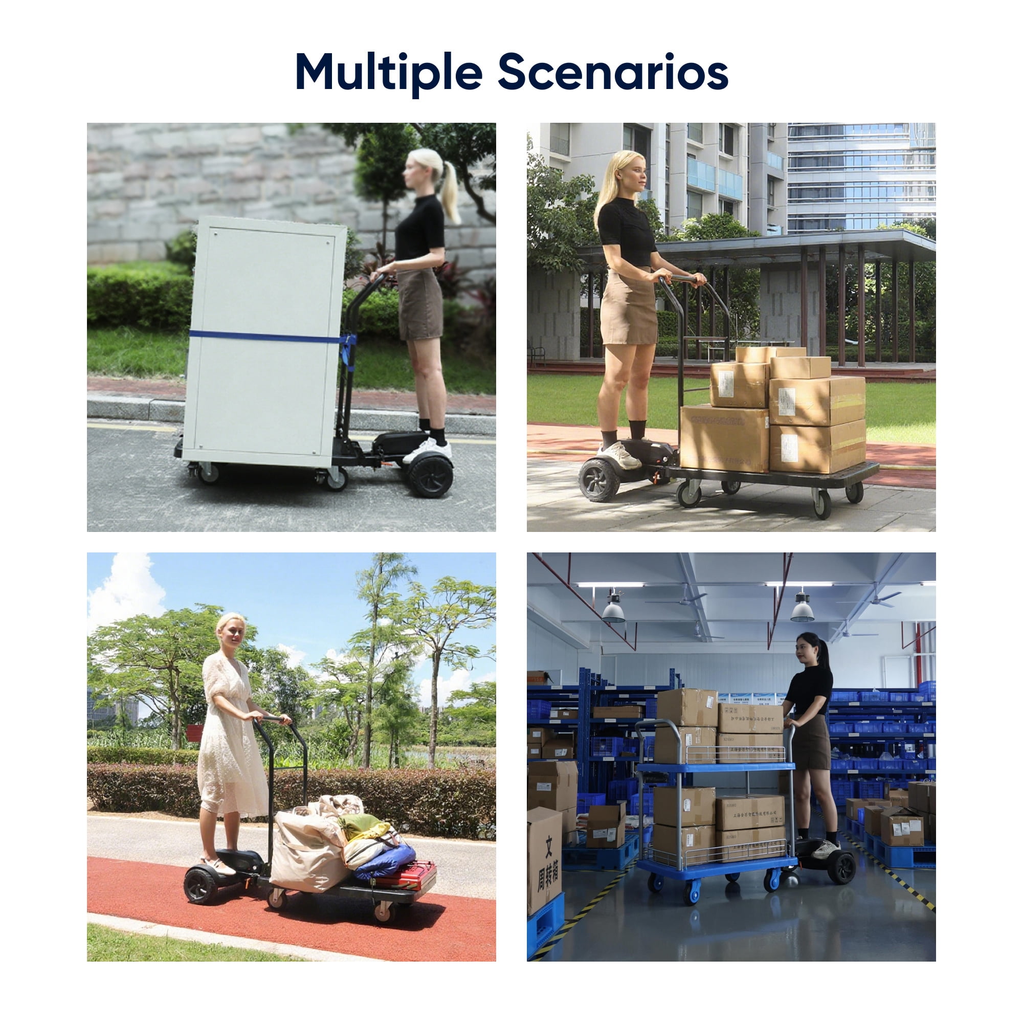 Electric Platform Truck,661lbs Capacity Heavy Duty Flatbed Cart, 1000W Powered Hand Truck Cart,15.5 Mile Endurance, for Warehouse High-Frequency Sorting, Stocking & Picking
