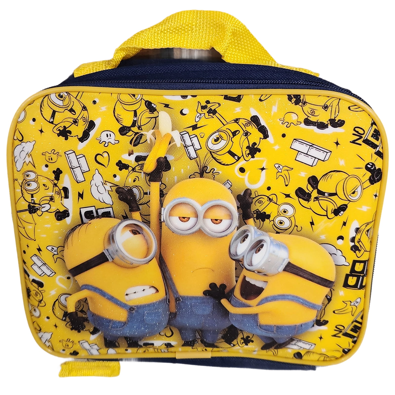 Minions "Huh?" Full Size 16 Inch Backpack with Detachable Lunch Box 2 pieces set