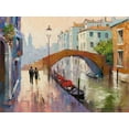 thumbnail image 2 of Orme, E. Anthony 32x25 Black Ornate Wood Framed with Double Matting Museum Art Print Titled - Venice Twilight, 2 of 4