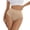 Beige, variant on yunLCZ Women's Cotton Underwear High Waist Women'S Solid Color Conservative Middle Waist Seamless Cotton Crotch Yoga Exercise Breathable Wasit Hipster Brief Panties for Ladies