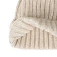 thumbnail image 3 of WITHMOONS Wool Ribbed Knitted Beanie Hat Slouchy Bobble Pom AC5476 (Ivory), 3 of 3