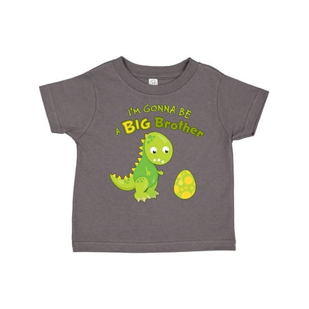 

Inktastic I m Gonna Be a Big Brother-dino Gift Toddler Boy Girl T-Shirt