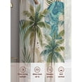 thumbnail image 5 of Tropical Plant Sheer Curtains 84 Inch Length 2 Panels Set, Summer Watercolor Boho Palm Tree on Linen Voile Window Treatment Rod Pocket Curtains Sheers Drapes for Bedroom/Living Room/Kitchen 52"x84"x2, 5 of 7