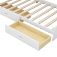 thumbnail image 4 of Euroco Wood Twin Size Daybed with Storage Shelves and Drawers Sofa Bed for Bedroom, White, 4 of 12