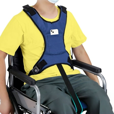Wheelchair Seat Belt Bed Restraints Safety for Elderly Wheelchair Harness Adult Seatbelt Medical Hospital Straps Vest Soft Chest Lap Buddy Chairs Seniors Disable Patients Prevent Sliding
