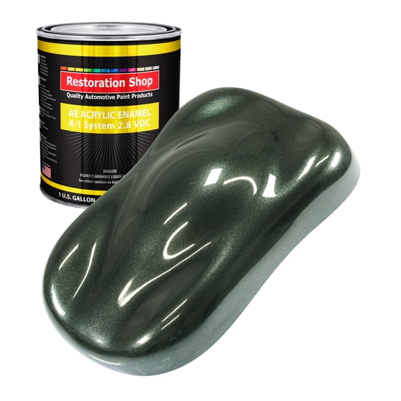 Restoration Shop Fathom Green Firemist Acrylic Enamel Auto Paint - Gallon Paint Color Only - Single Stage High Gloss