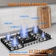 thumbnail image 4 of Estufa a gas KOXKING de 36 pulgadas con plancha de 5 quemadores de acero inoxidable, 4 of 6