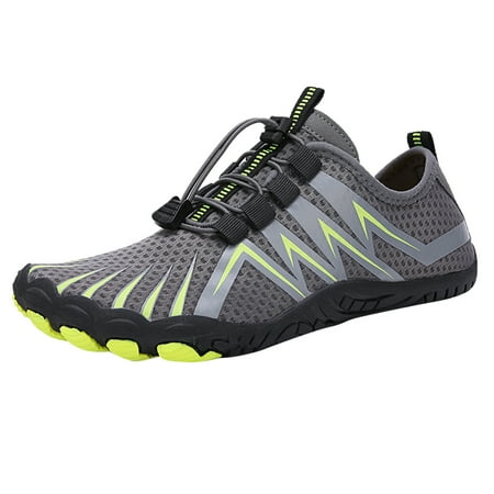 

Sehao Summer Water Shoes Men and Women Quick Drying Shoes Hiking Swimming and Diving Shoes Tracing Shoes Light and Breathable Elastic and Lace Stripes Mesh Grey 10 US