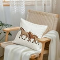thumbnail image 6 of Year Of The Horse Funny Print Linen Pillow Cover, 45x45cm Square Decorative Pillow Case for Sofa Couch Living Room Home Decor, Farmhouse Accent Cushion Cover, 6 of 8