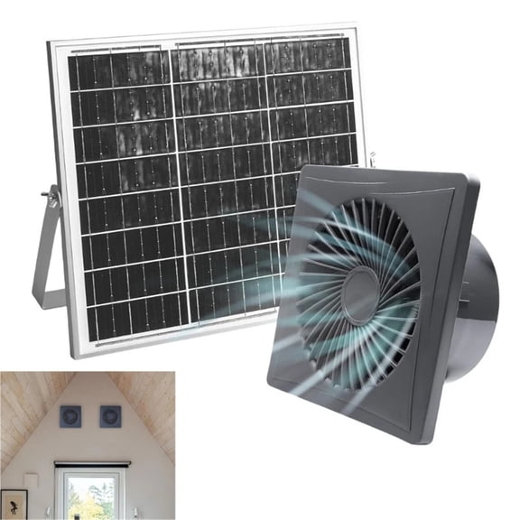 Solar Exhaust Fan with Long Cable Solar Ventilation System for Efficient Cooling in Pet Houses and Greenhouses