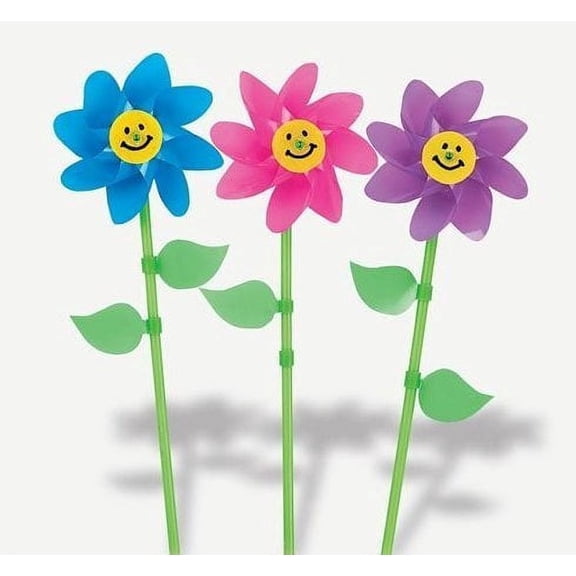 Fun Express Smile Face Flower Pinwheels Party Favors 36 Pieces