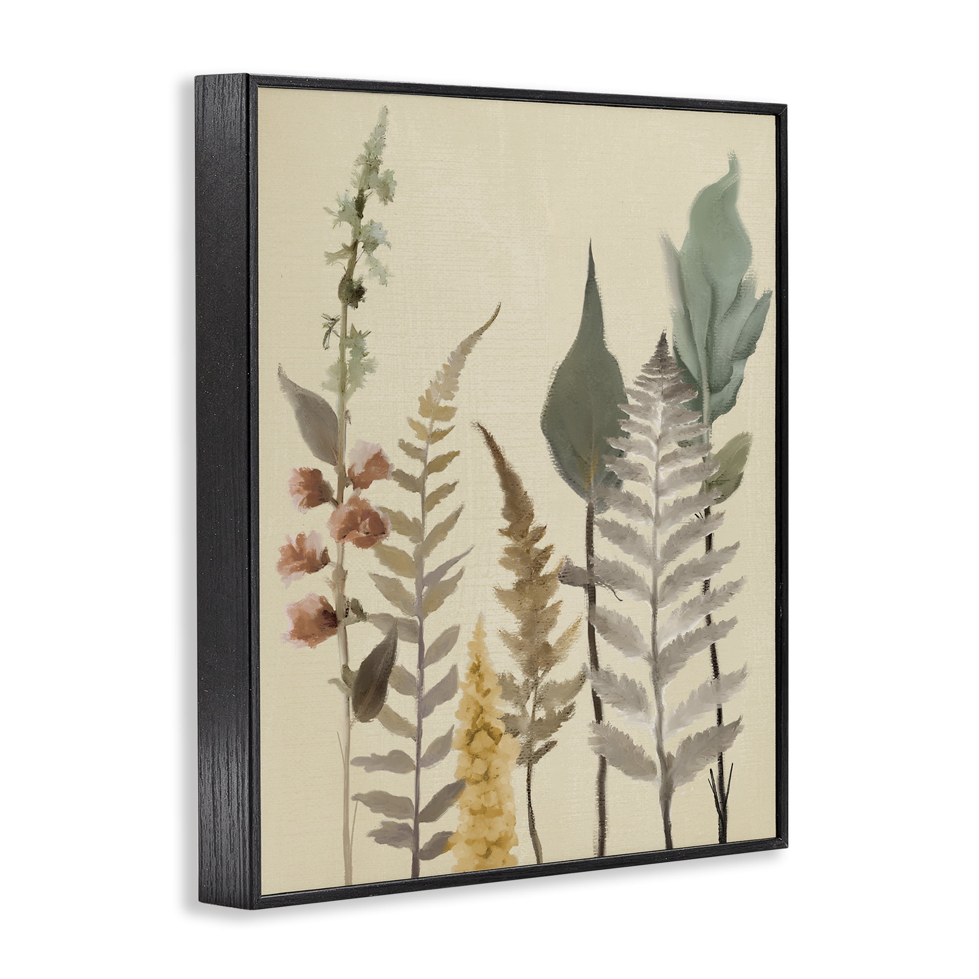 Stupell Industries Fall Botanicals Forest Ferns Black Framed Giclee Art, design by Elizabeth Medley