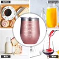 thumbnail image 5 of Inspiration 1962 60th Birthday Gift for Woman Man Wife Sister Mom 12 Ounce Double Wall Insulted Rose Gold Stainless Steel Wine Tumbler 60 Years Old Birthday Present, 5 of 6