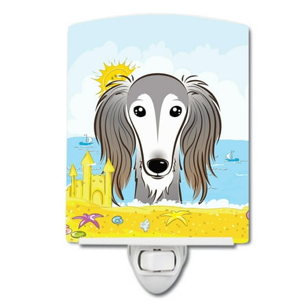 

Caroline s Treasures BB2097CNL Saluki Summer Beach Ceramic Night Light 6x4x3 multicolor