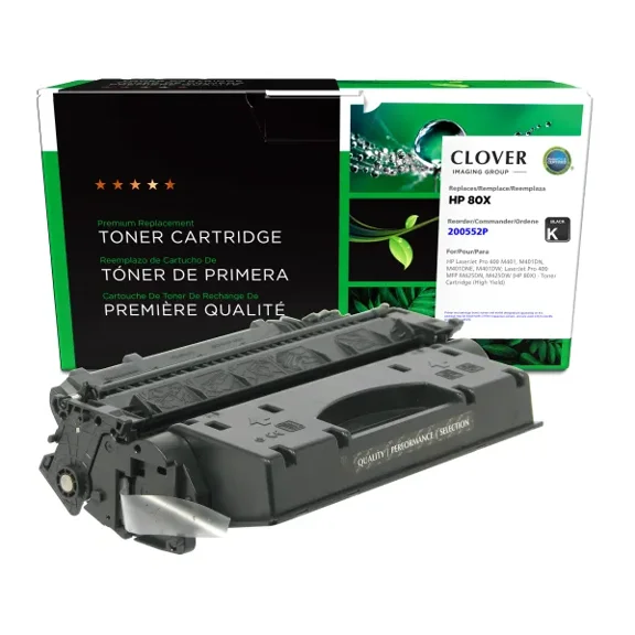 Remanufactured Clover Imaging High Yield Toner Cartridge compatible with HP 80X (CF280X)