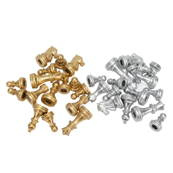 Chessmen, Chess Game Gold And Silver 1.93in King Figure Lightweight For Gifts