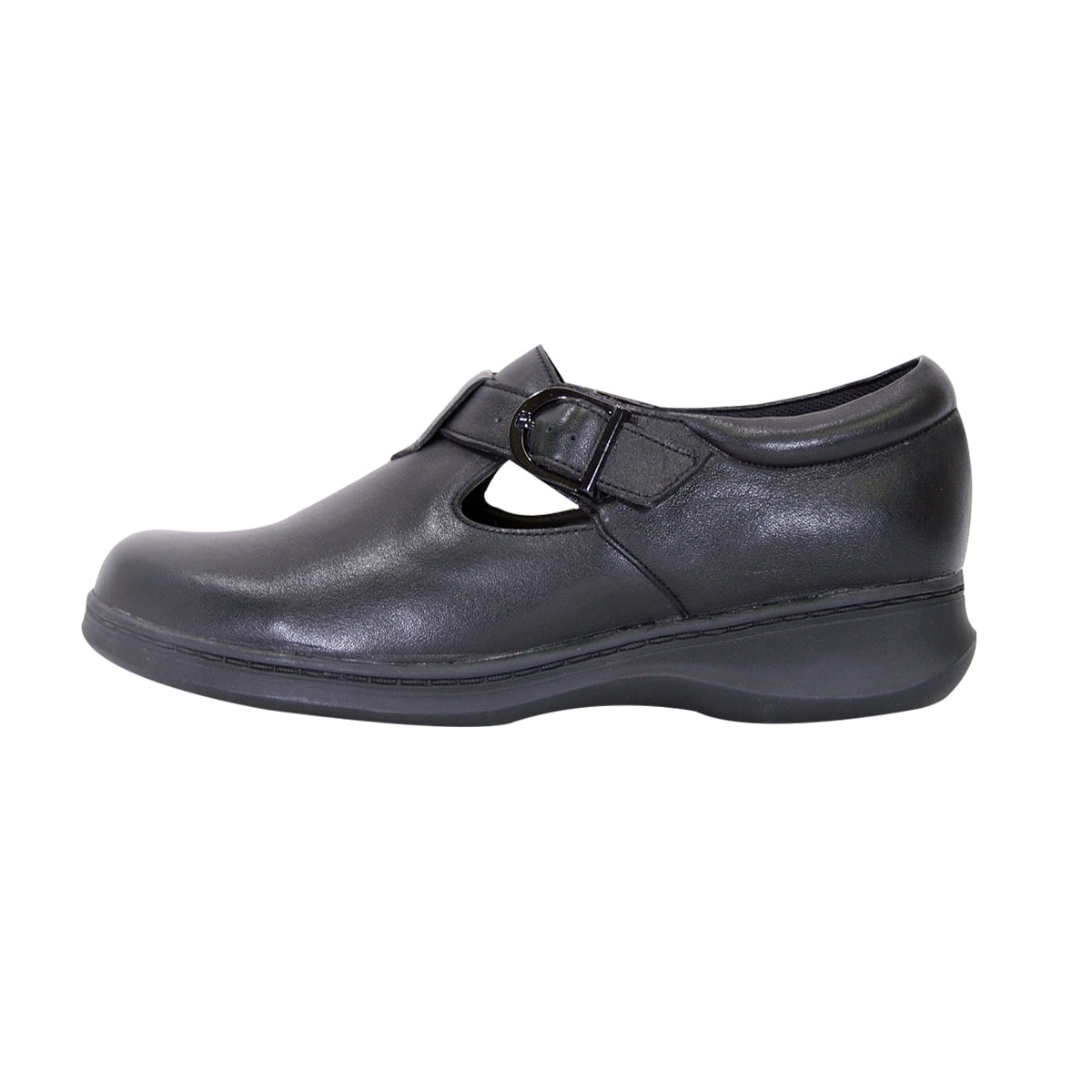 24 HOUR COMFORT Flora Wide Width Professional Sleek Shoe BLACK 5