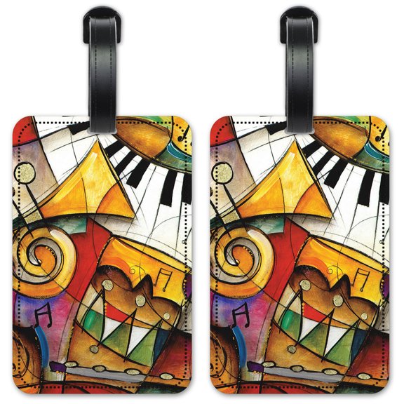 Keyboard - Luggage ID Tags / Suitcase Identification Cards - Set of 2