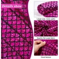 thumbnail image 3 of Sparkly Hologram Spandex Mermaid Printed Fish Scale Fabric Stretch Fabric Magenta 100x150x0.03cm, 3 of 9
