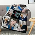 thumbnail image 6 of Personalized Fleece Throw Pictures Blanket for Family Friends Pets Custom Blankets with 1-9 Photo Collages for Mother's Father's Day Christmas Birthday as Souvenirs and Unique Gifts(50*60 in), 6 of 6