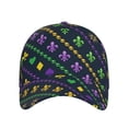 thumbnail image 2 of Naloa Original Classic Low Profile Hat Men Women Baseball Cap Dad Hat Adjustable Unconstructed Mardi Gras Strings of Beads Print Cap, 2 of 9