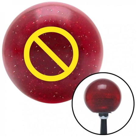 American Shifter 56017 Yellow NO Symbol Red Metal Flake Shift Knob with M16 x 1.5 Insert Shifter Auto Brody