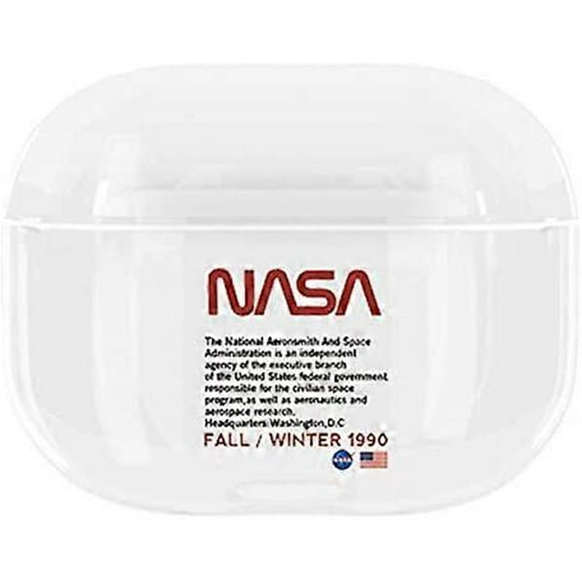 Hard Plastic Clear Transparent NASA Case for Apple Airpods Pro AirPods 2019 Gen 2019 Wireless Earbuds Outer Space Fun Kids Girls Teens Men Guys Boyfri