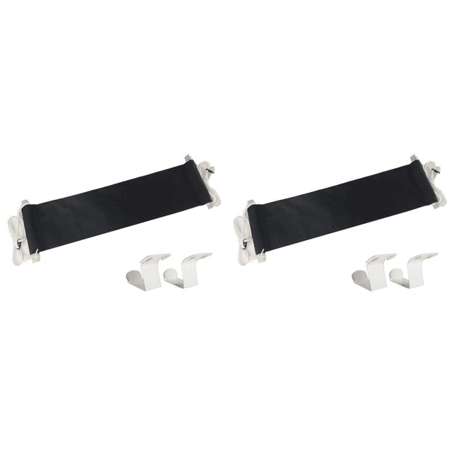 2uds. Reposapiés plegable de poliéster para hamaca, reposapiés para oficina en casa, color negro