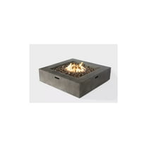 Living Source International 12'' H Concrete Outdoor Fire Pit Table (Charcoal)