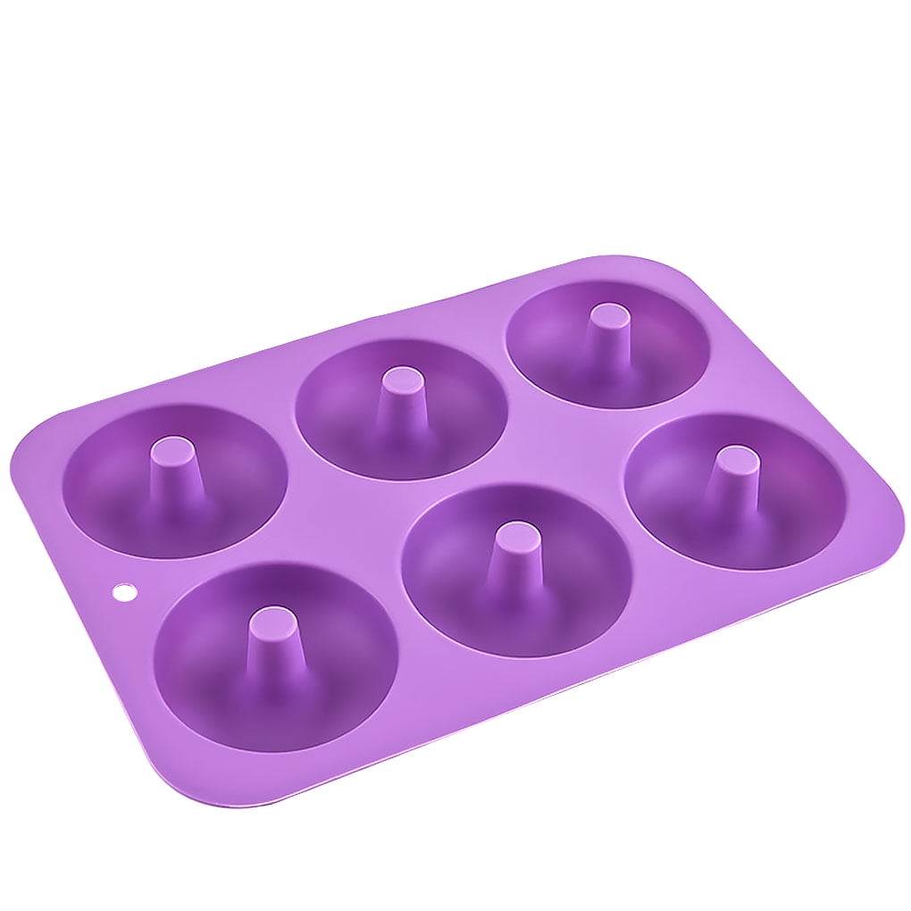 Dido Silicone Donut Mold 6Cavity DIY Mini Fluted Baking Cake Pan