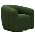 thumbnail image 7 of BELLEZE Swivel Accent Barrel Chair, Modern Round Armchairs with Wide Upholstered, Comfy Swivel Accent Chair for Living Room Bedroom Office - Franco (Green), 7 of 7