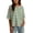 Mint Green, variant on Casual Striped Tshirts for Women Summer Crewneck Short Sleeve Vintage Trendy Color Block Tee Blouse Tops
