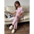 thumbnail image 4 of Pyjama pour Femme 2 Pcs Ensemble de Pyjama en Mélange de Coton Rose m, 4 of 9
