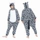 thumbnail image 1 of Mono de pijama de franela de felpa azul con puntadas Kigurumi, 1 of 3
