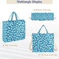 thumbnail image 6 of FORMRS Womens Corduroy Tote Bag Crossbody Shoulder Purse Handbag with Detachable Strap, Blue Daisy Pattern, 6 of 7