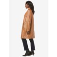 thumbnail image 3 of Jessica London Women's Plus Size Leather Swing Coat, 3 of 6